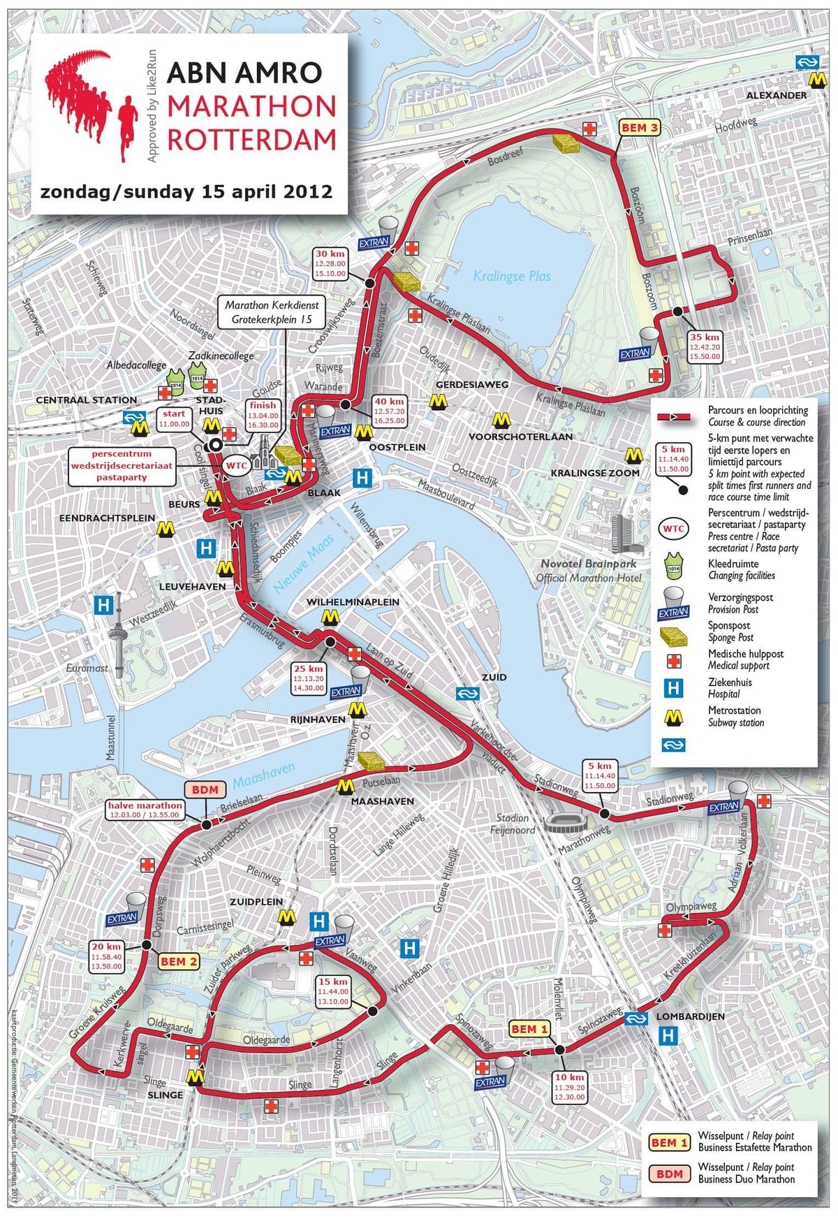 Karta Rotterdam maraton 