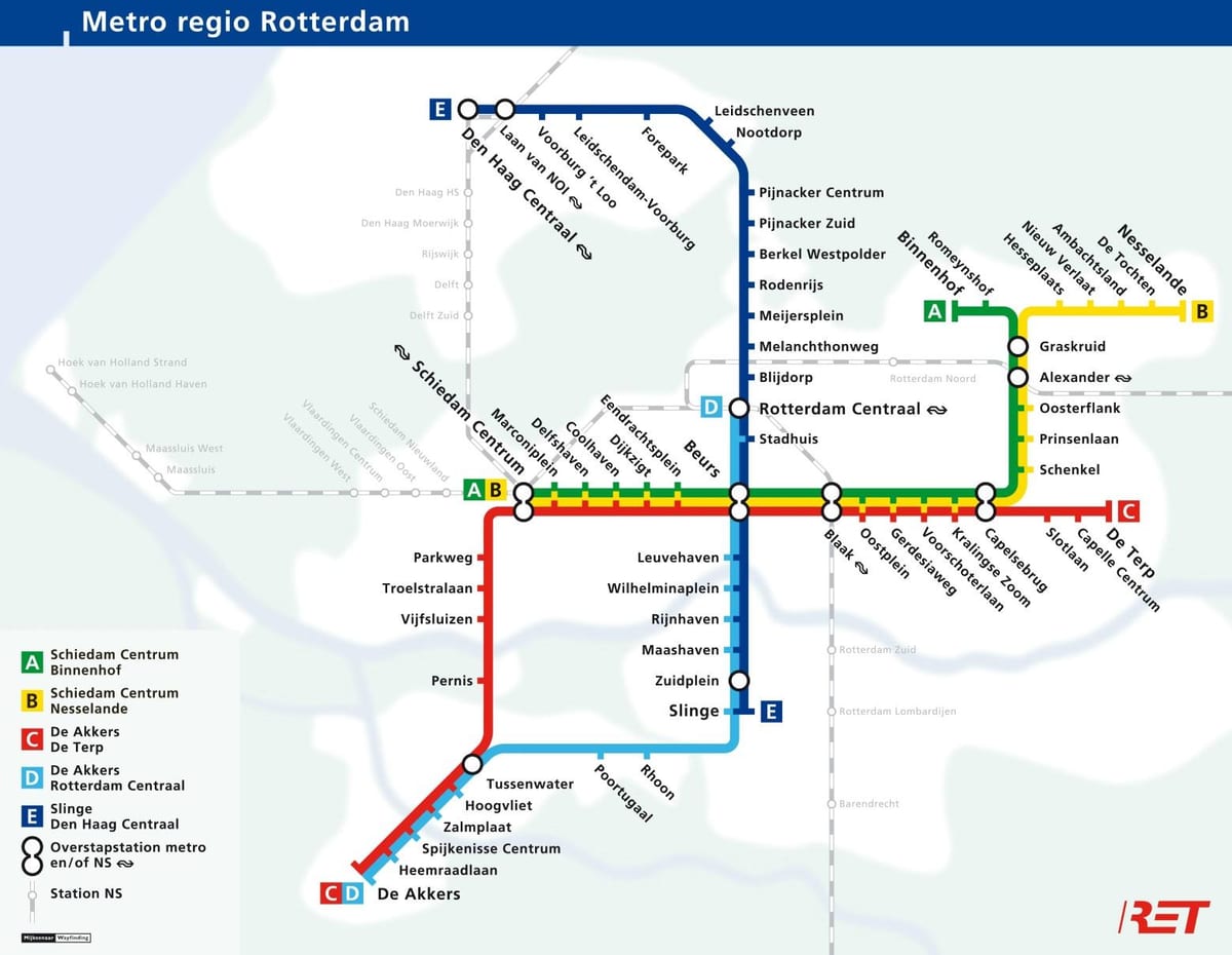 Rotterdam karti metro 