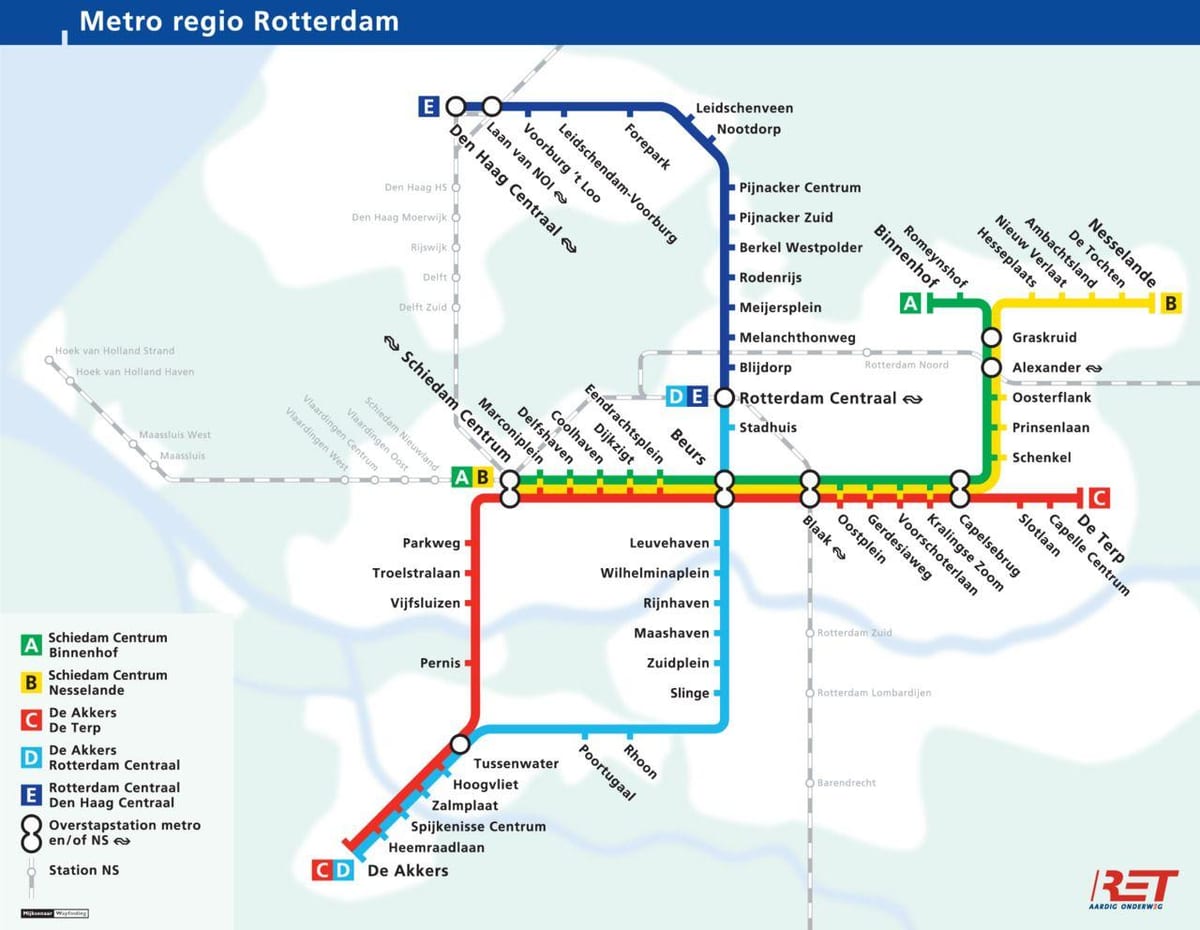 Rotterdam podzemnih karti
