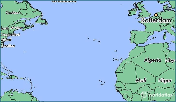karta Rotterdama u svijetu 