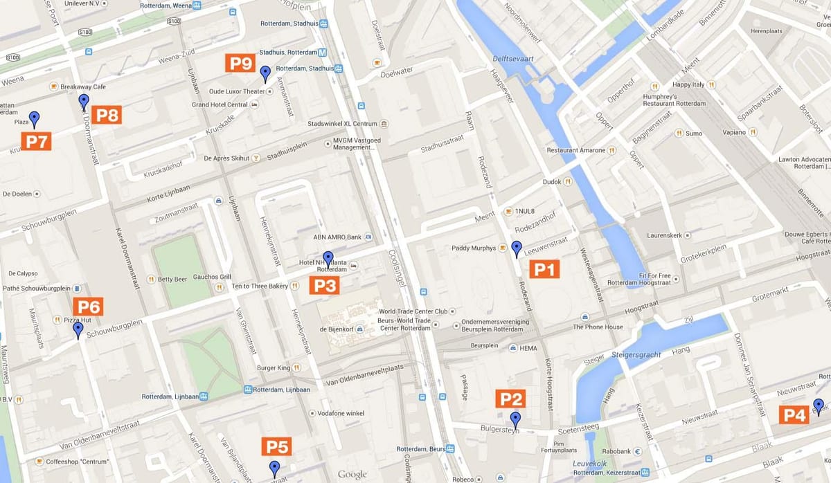 Karta Rotterdama parkirna zona 