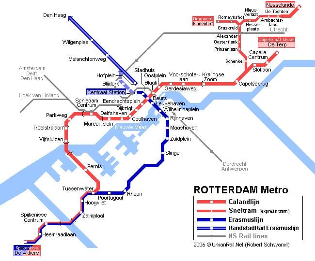 Rotterdam javnog prijevoza karti