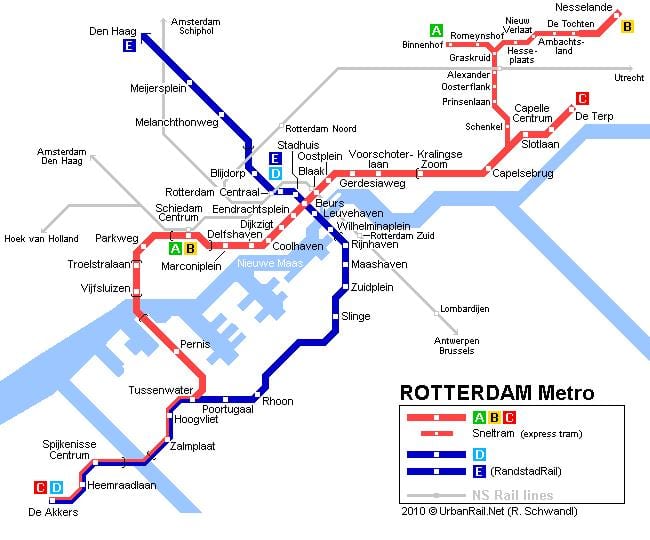 рэт Rotterdamu tramvaj karti